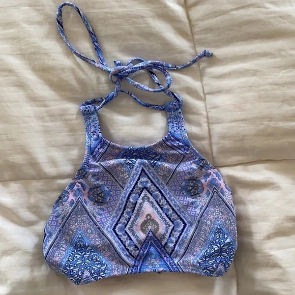 Xhilaration Blue bikini bathing suit top size small - Picture 2 of 5